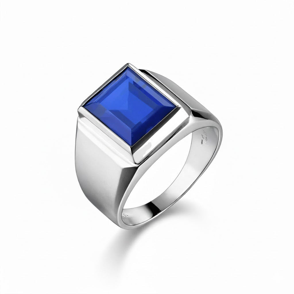 Anel-Masculino-de-Prata-Sapphire