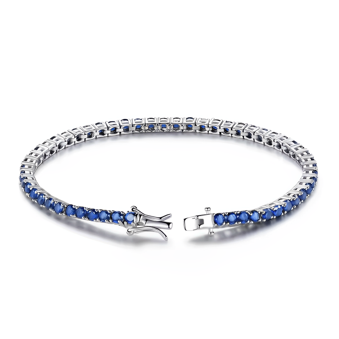 Pulseira Masculina Riviera Zircônia Azul