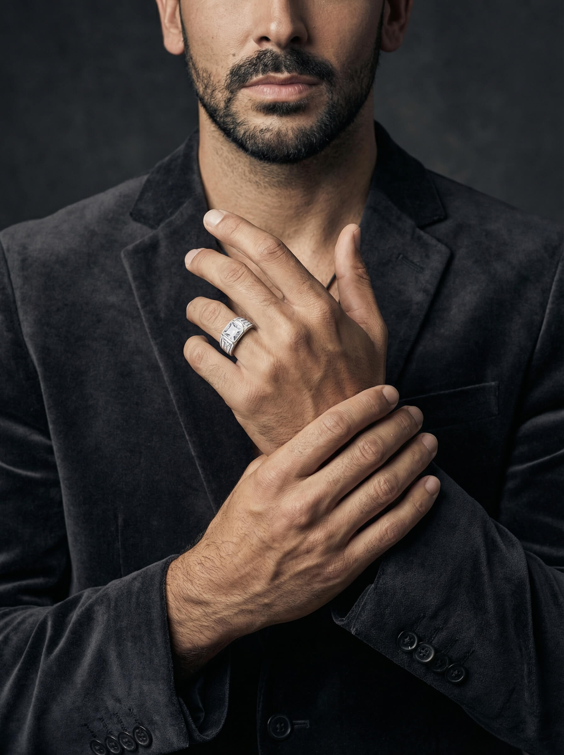 Anel Masculino de Prata Vertex1

