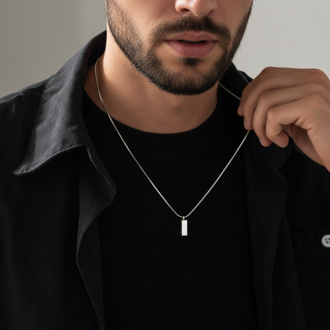 Colar Masculino de Prata Minimals foto 5 da Nomar Belmonte