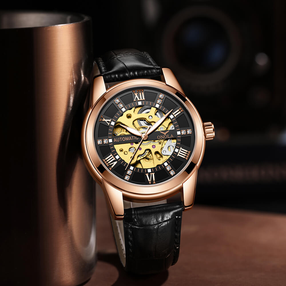 Relógio Masculino Anola Montari Gold Rose